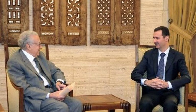الاسد يؤكد للابراهيمي دعم جهوده واي جهود مخلصة لايجاد حل سياسي للازمة