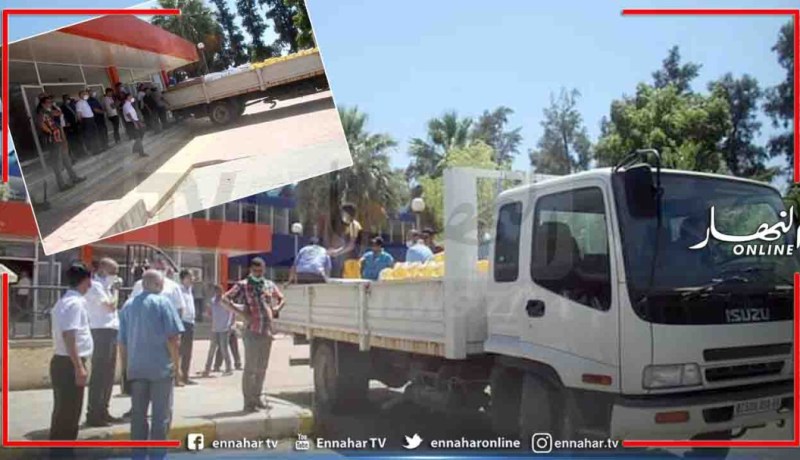 عين الدفلى: إرسال 30 طن من المواد الغذائية تضامنا مع الشعب اللبناني