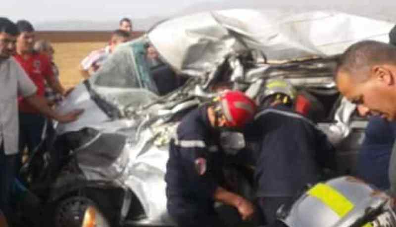 بالصور.. حادث مرور يخلف 9جرحى بالبويرة
