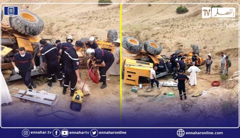 تيسمسيلت: وفاة شخص واصابة اخر في انقلاب آلة لتسوية الأرض