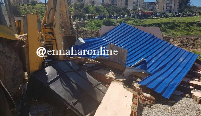 الشّروع في عملية هدم البنايات الفوضوية بدائرة الحجار بعنابة