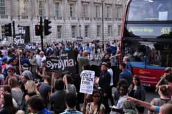 مظاهرات في لندن لرفض التدخل العسكري البريطاني في سوريا