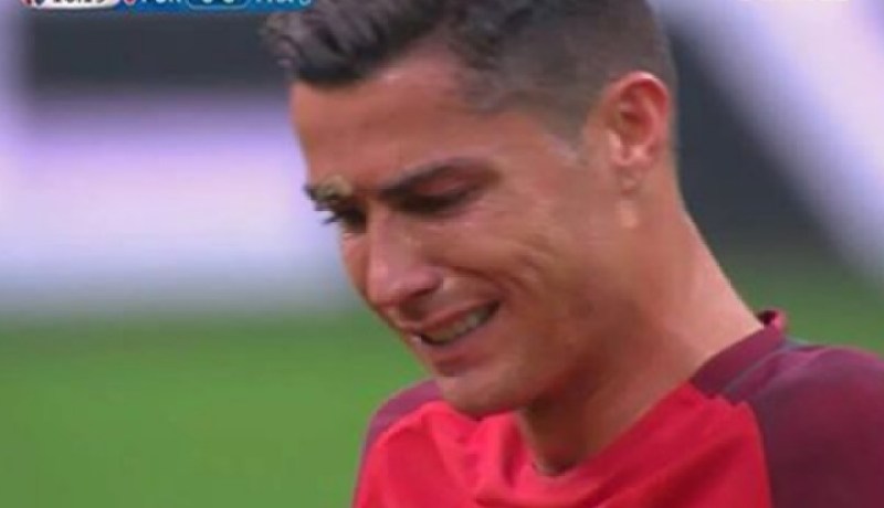 بالفيديو .. رونالدو يخرج مصابا من نهائي اليورو وباكيا أيضا