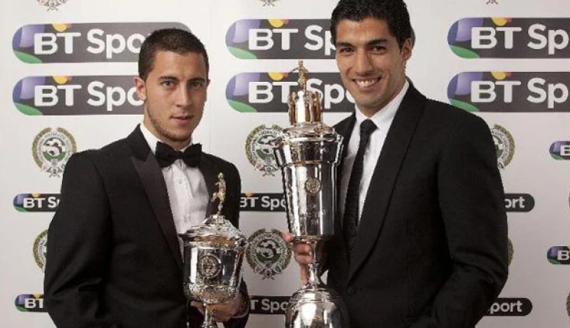 سواريز أفضل لاعب في البريمير ليغ وهازارد أفضل لاعب شاب