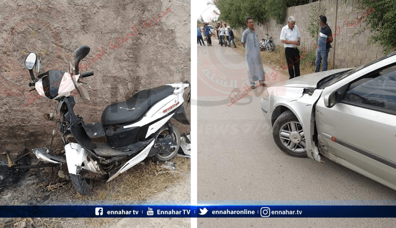 إصابة مُراهقين في حادث إصطدام بين مركبة ودراجة نارية بالشلف