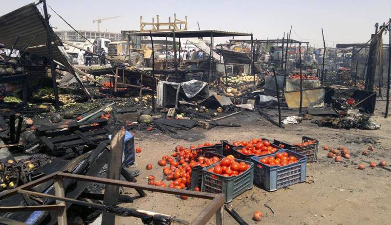 25 قتيلا وجريحا في انفجار سيارة بسوق للخضر شمالي بغداد