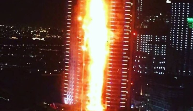 إصابات طفيفة جراء حريق فندق بدبي