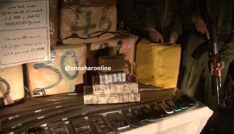 توقيف 11 شخصا وحجز قنطارين من المخدرات في تلمسان