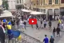 بالفيديو وصور.. إشتباكات بين الألمان والأوكرانيين