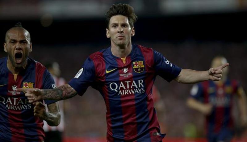 الساحر ميسي يقود برشلونة للثنائية بثلاثية في شباك بيلباو