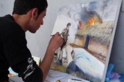 عرض 30 لوحة فنية للرسام صالح حرزلي ببسكرة