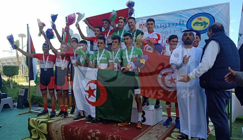 بالصور.. المنتخب الوطني للدراجات يسيطر على البطولة العربية