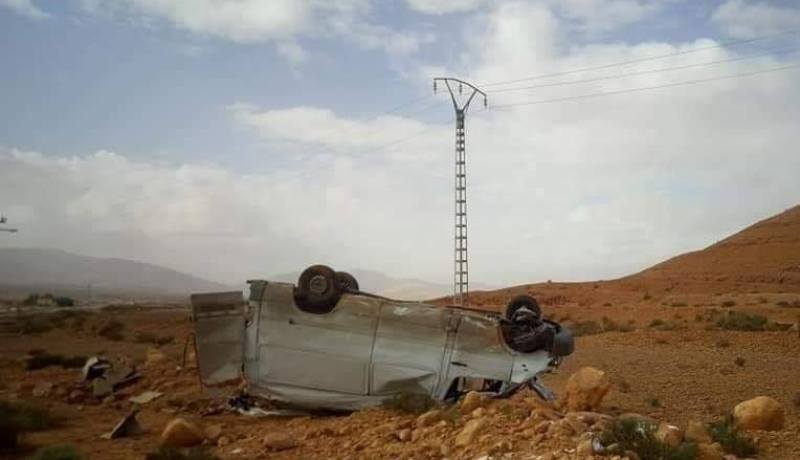 النعامة.. إصابة شخص في انقلاب سيارة بعين الصفراء