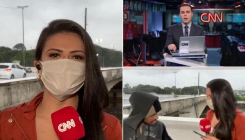 بالفيديو.. مراسلة صحفية تتعرض للسطو المسلح على المباشر!