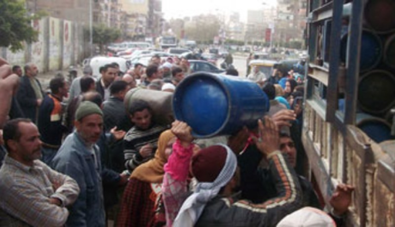 احتجاجات بسبب نقص الغاز بمحافظة كفرالشيخ في مصر