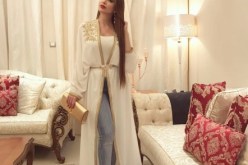 بالصورة..مالذي ارتدته نسرين طافش تحت القفطان وأشعل الإنستغرام؟