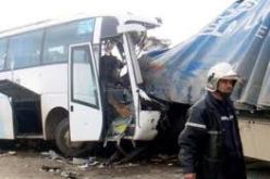 ثمانية جرحي في انقلاب حافلة لنقل المسافرين بدلس