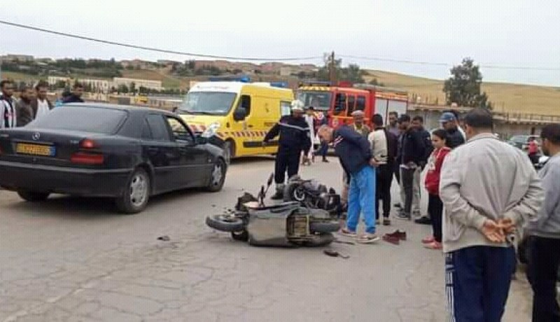 الشلف: 3 جرحى في إصطدام دراجتين بين بلديتي سنجاس والحجاج
