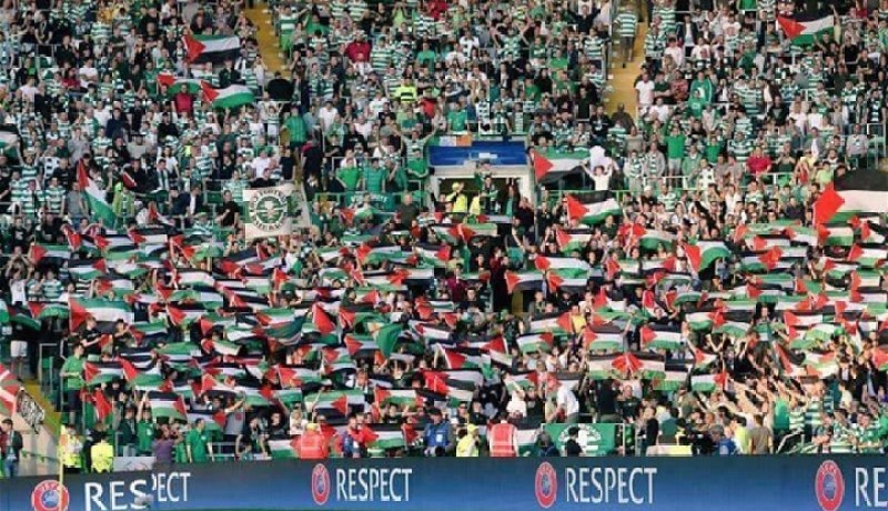 بالفيديو .. جمهور سيلتك الأسكتلندي يرفع علم فلسطين ضد فريق إسرائيلي