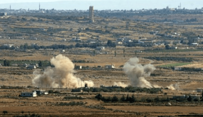 الجيش الاسرائيلي يقصف بالمدفعية مواقع للجيش السوري