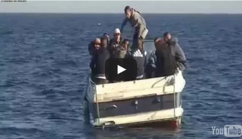 بالفيديو  ايقاف 18 حراق جزائري من بينهم إمراة في إيطاليا