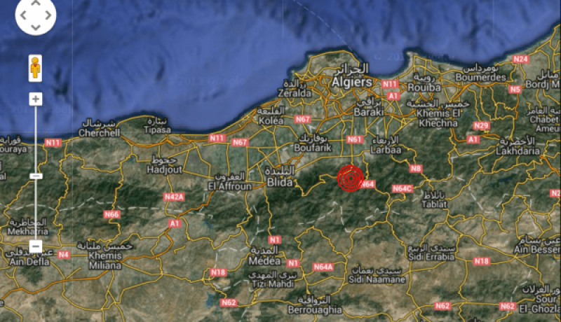 هزة أرضية بقوة 3,2 درجات تضرب ولاية البليدة