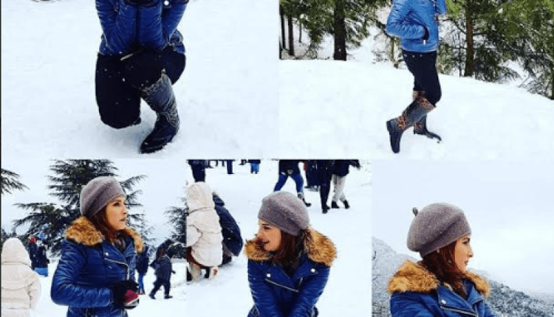 بالصّور.. كنزة مرسلي وسط الثلوج في الجزائر