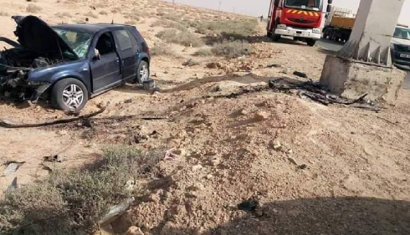 الوادي..وفاة أم وإبنها في حادث مرور بالطريق الوطني رقم 3 بأم الطيور (صور)