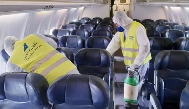 طاسيلي للطيران ..تطهير الطائرات بعد تسجيل أول حالة إصابة بكورونا بالجزائر