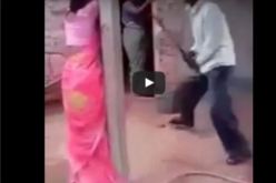 بالفيديو.. هندي يجلد زوجته وعشيقها أمام الناس