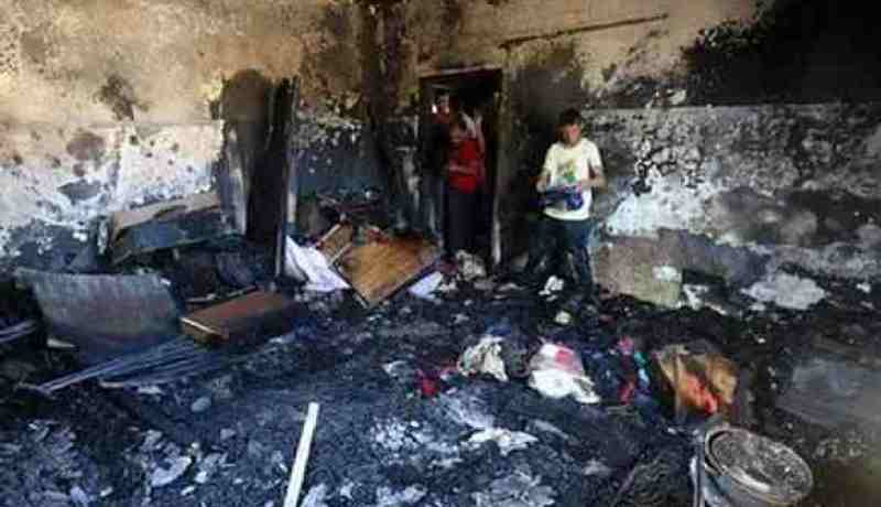 مجهولون يضرمون النار في منزل جديد لعائلة دوابشة بنابلس