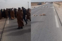 مواطنون يقطعون طريقًا وطنيًا لتأخر التنمية في حاسي بحبح بالجلفة
