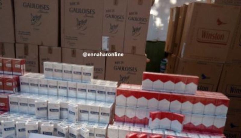 توقيف 6 مهربين في الجنوب وحجز أزيد من 7400 علبة تبغ