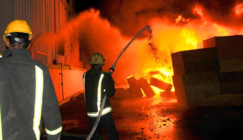 6 جرحى من بينهم مواطن تركي في حريق بورشة عمارة بعلي منجلي في قسنطينة