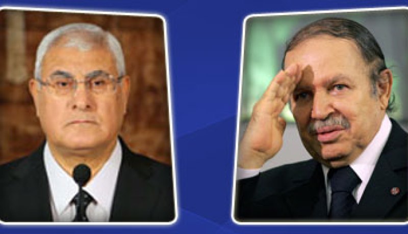 رسالة عدلي منصور لبوتفليقة تعكس عمق العلاقات الثنائية بين البلدين