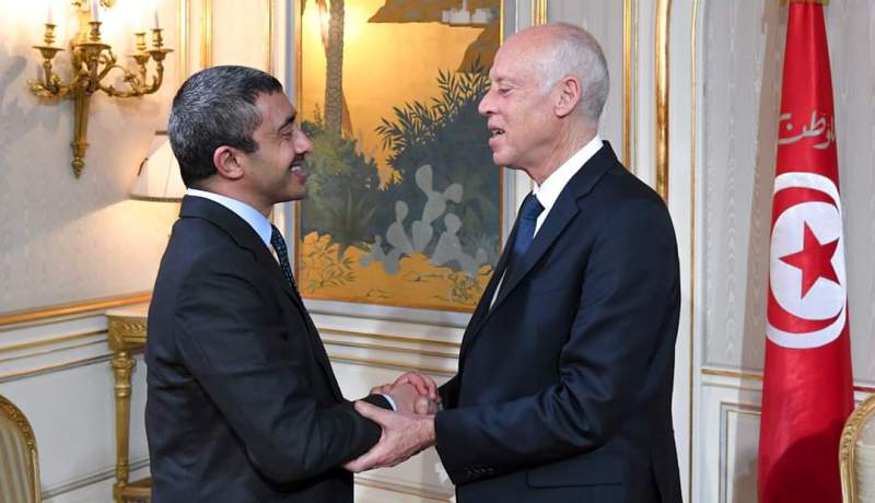 وزير خارجية الإمارات يحل بالجارة تونس