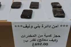 بشار: توقيف مروّج المخدرات وحجز أزيد من 690 غرام من الكيف ببني ونيف