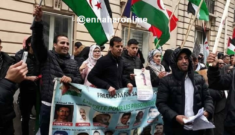 بالصور.. وقفة تضامنية مع معتقلي اكديم ازيك بفرنسا