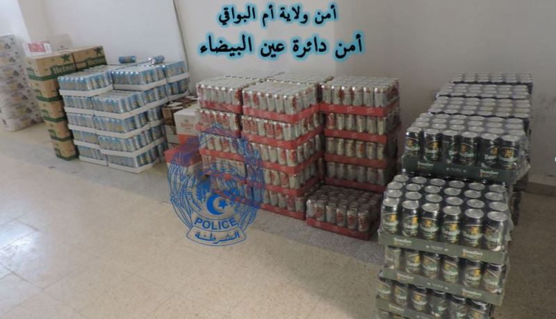 أم البواقي: توقيف شخصين وحجز 5600 وحدة من المشروبات الكحولية