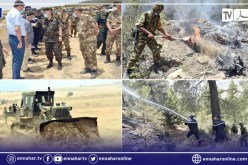 بالصور..أفراد الجيش يواصلون إخماد الحرائق في ولاية خنشلة ‎‎