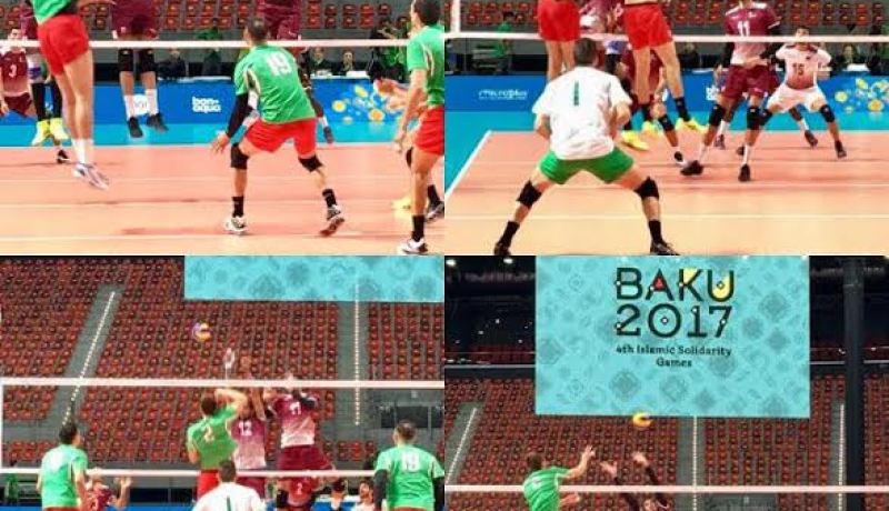 المنتخب الجزائري لكرة الطائرة يفوز على القطري في ألعاب التضامن الإسلامي