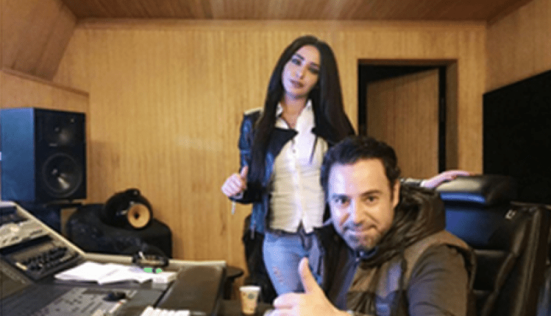 بالصّور.. كاميليا ورد مع الفنّان عاصي الحلاني في الأستوديو