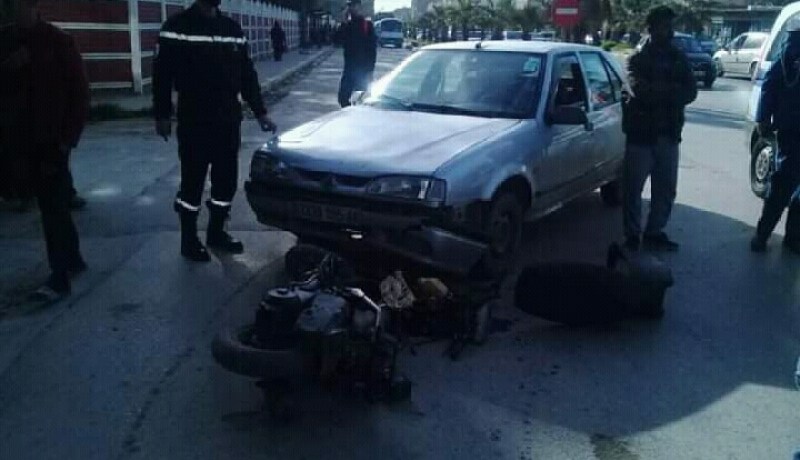 الشلف: جريح في إصطدام سيارة سياحية بدراجة نارية ببوقادير