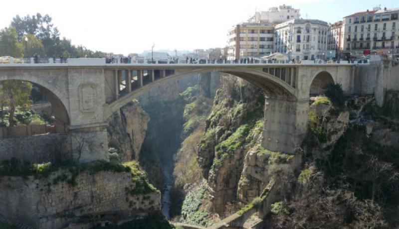 بالصور.. فتاة تلقي بنفسها من أعلى جسر بقسنطينة