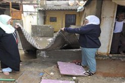 مياه الأمطار تجتاح منازل اللاجئين الفلسطينيين في لبنان