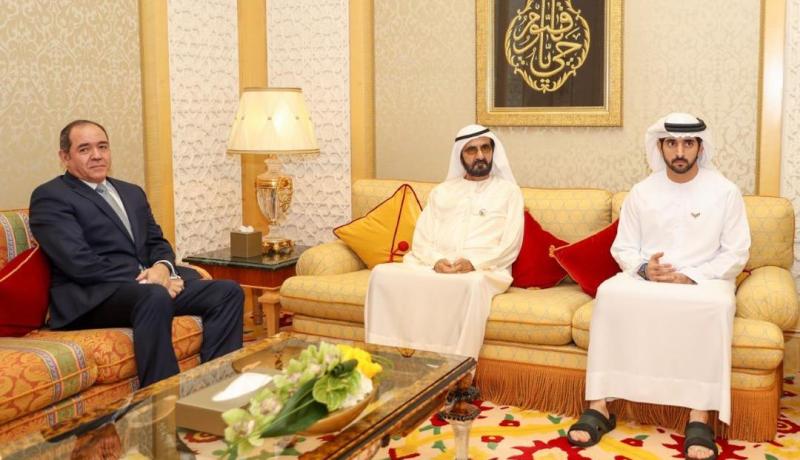 بوقادوم ونائب رئيس الإمارات يستعرضان العلاقات الأخوية بين البلدين