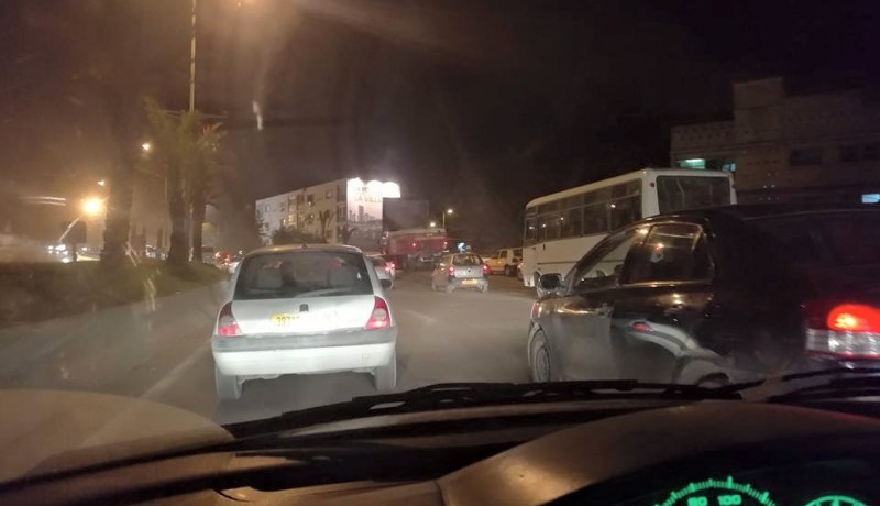 حادث مرور في حفرة بن عكنون