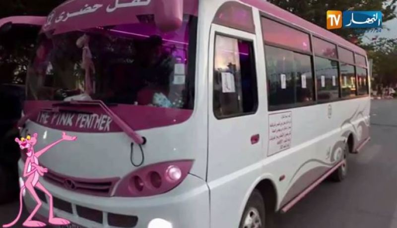 شاهد حافلة الفهد الوردي من العلمة