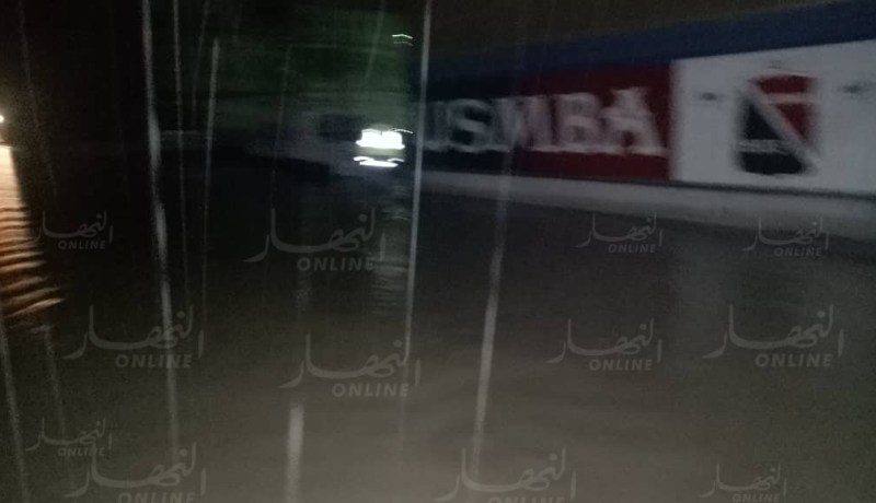 أمطار طوفانية تعزل أحياء عاصمة سيدي بلعباس
