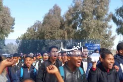 بالصور…شلل تام بالمغير وإعتصام أمام مقر الولاية المنتدبة